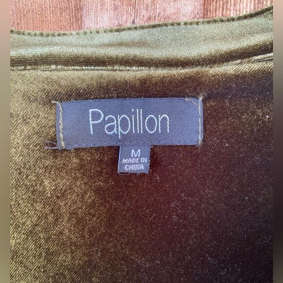 Papillon Long Sleeve Velvet Mini Shirt Dress - Picture 4 of 5